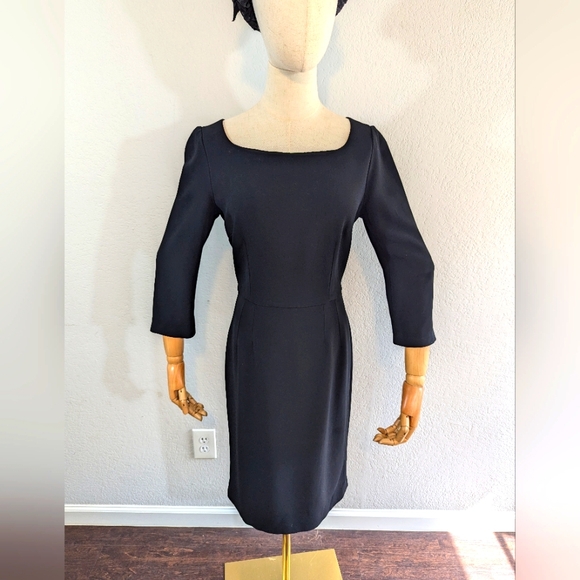 Dolce & Gabbana Plain Black Long Sleeve Dress / 48 - Large - Picture 3 of 10